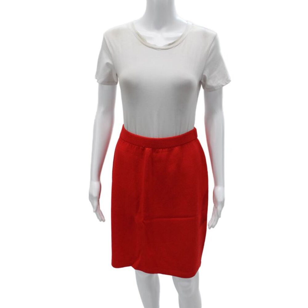 St. John Collection By Marie Gray Women A-Line Knee-Length Red Skirt Size 8